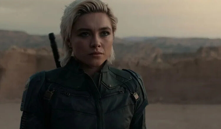 Yelena Belova standing around in Thunderbolts* (2025)