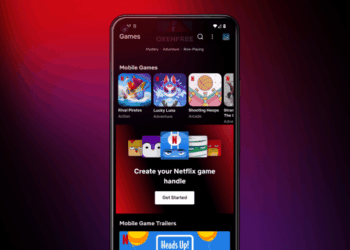 Netflix Games screen on mobile phone