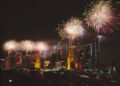 Fireworks over Houston, Texas