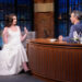 Anne Hathaway as a guest on Late Night with Seth Meyers Season 13