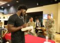 Atlanta Falcons Players Meet With Fans, Tour Zama During USO Visit