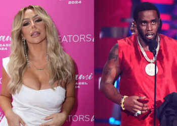 (L-R) Aubrey O'Day and Diddy.