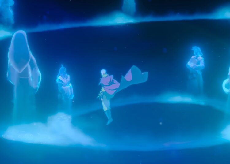 Aang connects with his past incarnations in