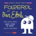 A blue poster with a white ghostlike animated character wearing an LA hat, with text reading "Direct From Paris Folderol At Bar Etoile."