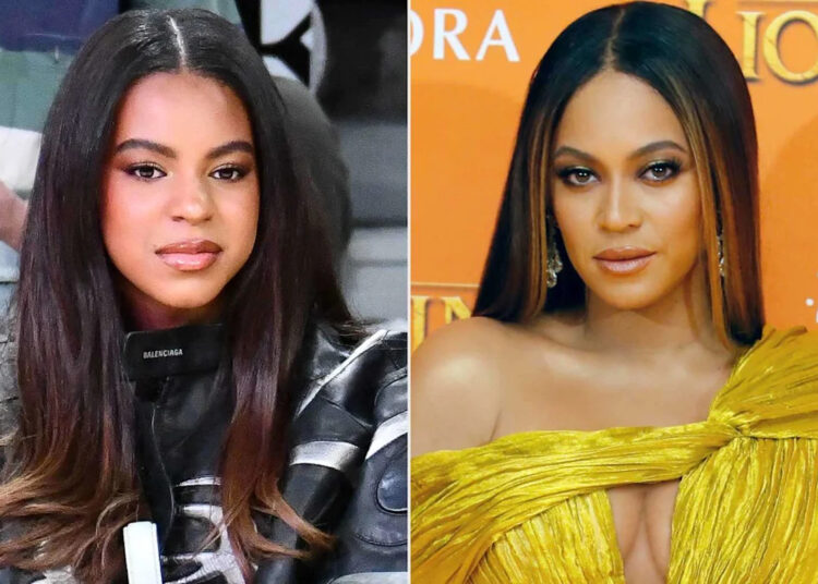 Blue Ivy Is the Spitting Image of Mom Beyoncé While Wearing Yankees Hat During Jay-Z Concert Appearance