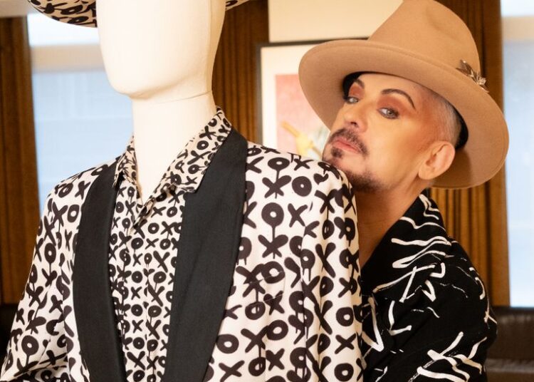 Boy George at the Soho Grand Hotel in NYC for the Julien’s Auction - “Bold Luxury: Boy George Edit” auction previewCredit: Courtesy of Julien's Auctions