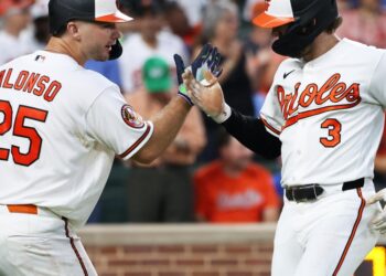 Bradish flirts with no-no, O’s smack four homers in win over Royals