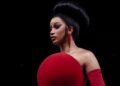 US rapper Cardi B attends the Robert Wun Women Haute Couture Fall/Winter 2026-2027 collection as part of the Paris Fashion Week, in Paris, on July 8, 2026.