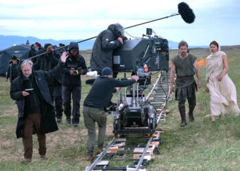 Christopher Nolan (left) directs stars Matt Damon and Zendaya in 'The Odyssey'Credit: Melinda Sue Gordon/Universal Pictures