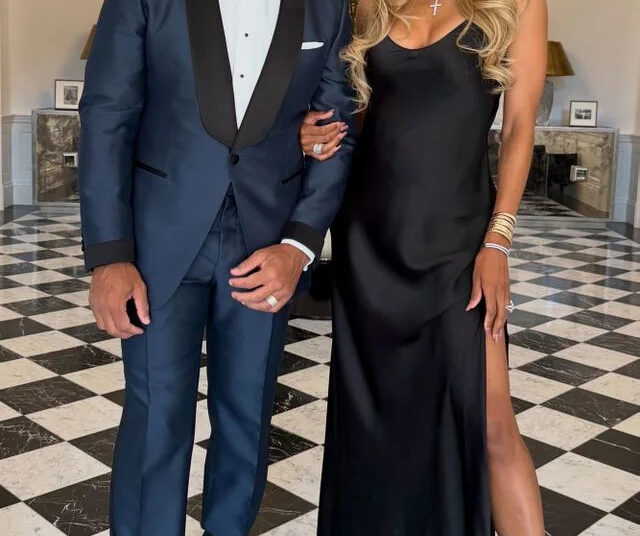 Russell Wilson and Ciara showing off the looks they wore to Taylor Swift and Travis Kelce’s weddingCredit: Ciara/Instagram