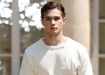 Clavicular walks the runway during the 424 Menswear Spring/Summer 2027 show as part of Paris Fashion Week on June 23, 2026 in Paris, France.