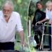 Dick Van Dyke, 100, uses walker during rare outing with wife Arlene, 54