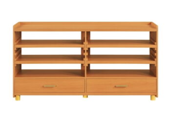 Beautiful by Drew Barrymore Maurice Tv Stand for Tvs Up to 70", Japandi Style, Cherry Finish