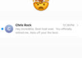 A screenshot of an Instagram story by Druski featuring a mind-blown emoji and a message from Chris Rock praising Druski as a host.