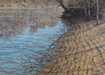 Oil paintings “Piney Creek” and “Deep Valley” and pastels “Cluster of Hives II” and “Three Hives” are part of “In Natural Space,” recent landscapes and other paintings David Mudrinich, going on display Friday at Cantrell Gallery in Little Rock. (Special to the Democrat-Gazette)