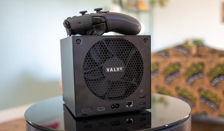 The rear of the Valve Steam Machine.