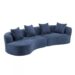 Christopher Knight Home Boucle Upholstered 5 Seater Curved Sofa