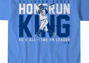 Get your Salvador Perez: Kansas City Home Run King t-shirt from BreakingT!