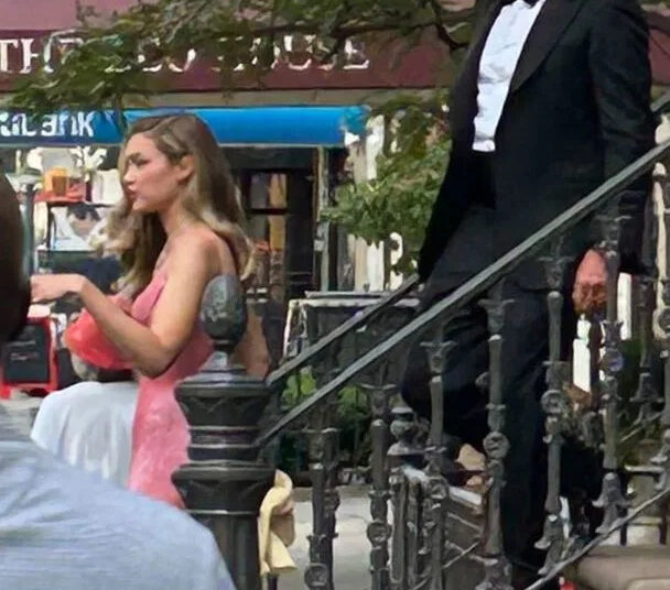 Gigi Hadid and Bradley Cooper head to Taylor Swift and Travis Kelce's wedding in N.Y.C.Credit: TMZ/BACKGRID