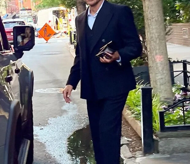 Bradley Cooper was seen heading to Taylor Swift and Travis Kelce’s rehearsal dinner at MSG on Thursday, as seen above. BrosNYC / BACKGRID for Page Six