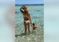 Gisele Bündchen stunned in a white bikini as she shared rare photos of her one-year-old son while on a family vacation in Tahiti.