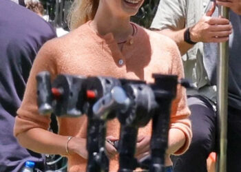 Apple Martin films 'Paris Paramount' on July 9, 2026.Credit: BACKGRID