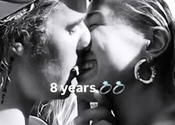 Hailey and Justin Bieber in an Instagram Stories post.Credit: Hailey Bieber/Instagram