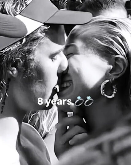 Hailey and Justin Bieber in an Instagram Stories post.Credit: Hailey Bieber/Instagram