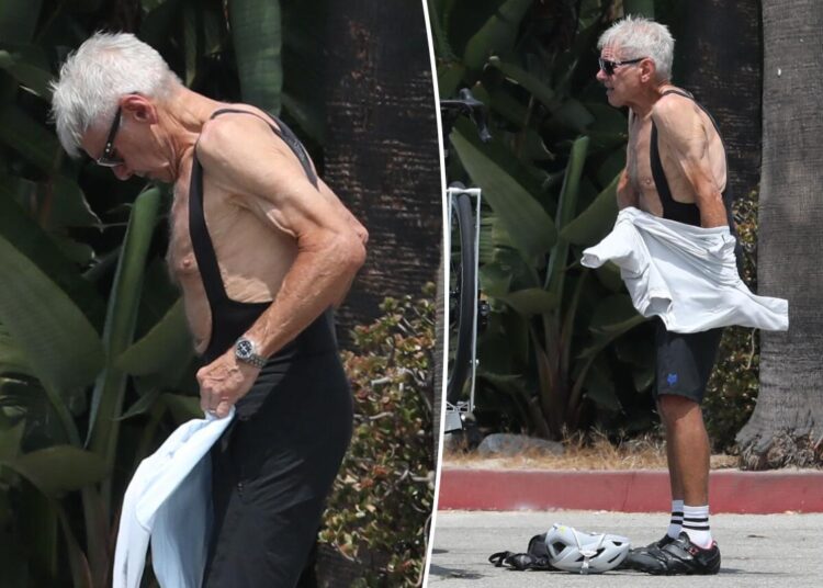 Harrison Ford, 83, shows off ripped physique while biking in LA