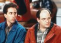Jerry Seinfeld as Jerry Seinfeld and Jason Alexander as George Costanza in “Seinfeld.”