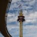 Visitors try out the super shot tower at the California State Fair in Cal Expo in Sacramento on Monday, July 20, 2026.