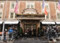 The scene outside of The Mark Hotel on February 20, 2019