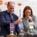 Britain's Prince William, Prince of Wales and Britain's Catherine, Princess of Wales, pull pints during a visit to the Southwark Brewing Company at the Bermondsey Beer Mile in London on March 12, 2026. (Photo by Kin Cheung / POOL / AFP)