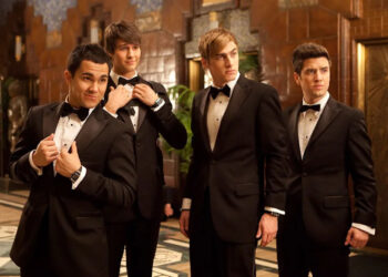 Carlos Pena, James Maslow, Kendall Schmidt, Logan Henderson of Big Time Rush.Credit: Katie Yu/Nickelodeon/Everett