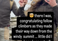 Princess Kate holding hands with James Middleton climbing a mountain