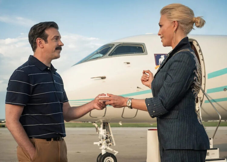 Jason Sudeikis and Hannah Waddingham on 'Ted Lasso' season 4Credit: Michael Becker/Apple