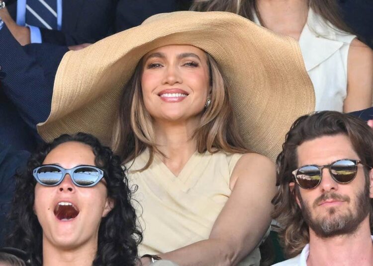 Jennifer Lopez, Andrew Garfield and Tom Hiddleston attend Wimbledon in London.