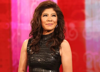 Julie standing on the Big Brother stage.