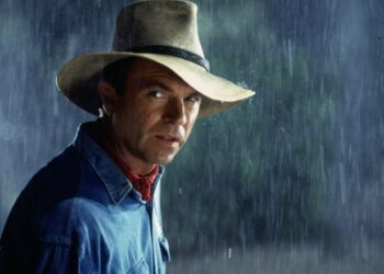 Sam Neill in Jurassic Park (1993).