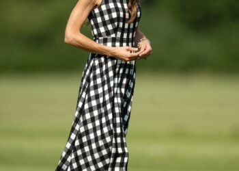 Kate Middleton returned to the Royal Charity Polo Cup in Windsor for the first time in years wearing a breezy gingham dress by Temperley London.