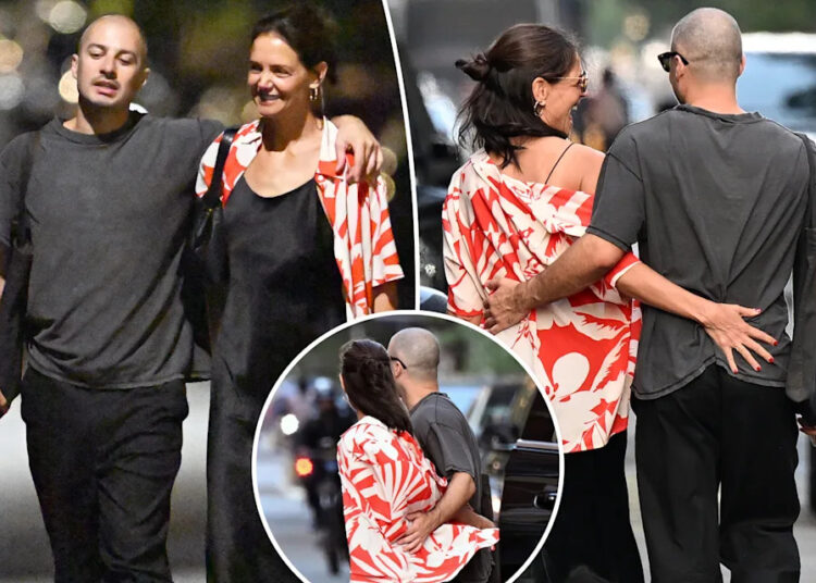 Katie Holmes gets handsy with artist Jason Bard Yarmosky after Hamptons date