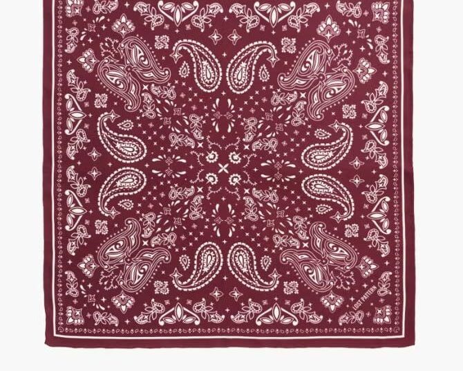 "Paisley" Silk Bandana Scarf in Sunset Blush
