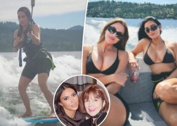 Kim Kardashian clarifies timing of vacation photos after grandma Mary Jo 'MJ' Campbell's death