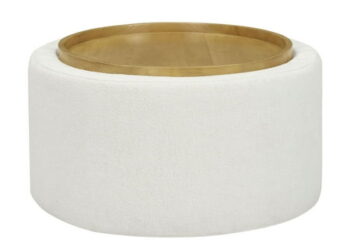 Beautiful Drew Stowaway Coffee Table With Storage by Drew Barrymore, Cream