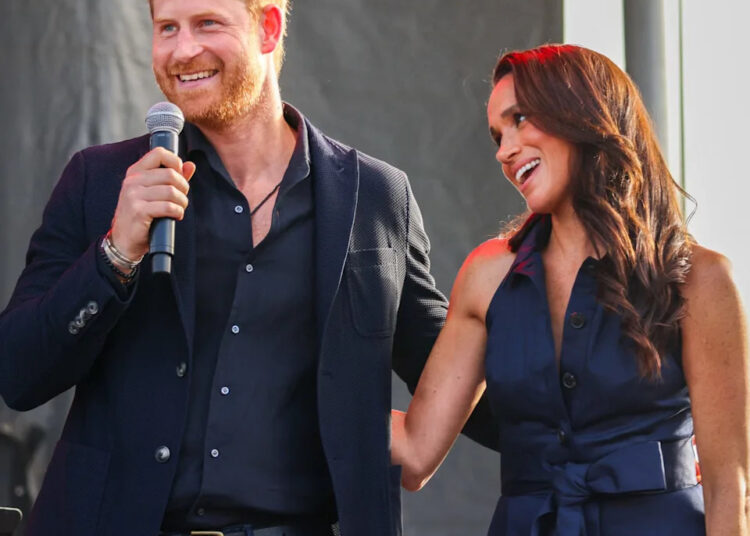 Prince Harry And Princess Meghan On Stage At One805 Live