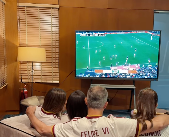 King Felipe VI, Queen Letizia, Princess Leonor and Infanta Sofía watched Spain's World Cup semifinal together from Barcelona before celebrating the historic victory.