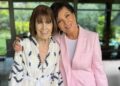 Kris Jenner and her mother, Mary Jo Campbell, embracing and smiling.