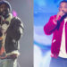 (L-R) Meek Mill and Will Smith.