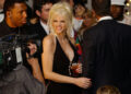 Anna Nicole Smith smiled for the television cameras at the Barnstable Brown Party.April 30, 2004