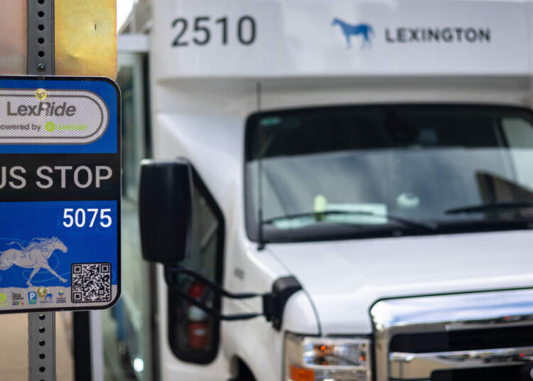 New LexRide signage has been installed across town after public response indicated the old signs were hard to spot. The larger blue signs match the logo on the sides of the LexRide buses.